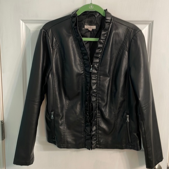 Like New Faux Leather Jacket by Roz & ALI - Picture 1 of 6